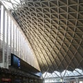 Kings cross station roof inside Royalty Free Stock Photo