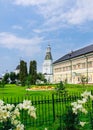 Kings palaces. Carpenter and Caliche tower. Holy Trinity St. Sergius Lavra Royalty Free Stock Photo