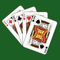 Kings poker on green