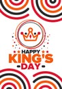 Kingâs Day in Netherlands. Koningsdag in Dutch. Celebrate birthday of His Majesty King