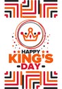 Kingâs Day in Netherlands. Koningsdag in Dutch. Celebrate birthday of His Majesty King