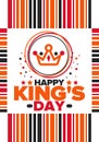 Kingâs Day in Netherlands. Koningsdag in Dutch. Celebrate birthday of His Majesty King