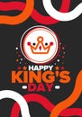 Kingâs Day in Netherlands. Koningsdag in Dutch. Celebrate birthday of His Majesty King