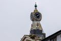 Kingsbridge, Devon, UK - January 17. Town Hall clock tower in Kingsbridge, Devon on January 17, 2024