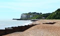 Kingsdown beach and cliffs view Kent UK Royalty Free Stock Photo