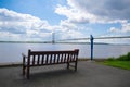 The Humber Bridge, the longest single-span road suspension bridge until 1998, Royalty Free Stock Photo