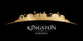 Kingston Jamaica city silhouette black background