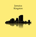 Kingston, Jamaica city silhouette