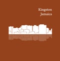 Kingston, Jamaica city silhouette