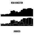 Kingston, Jamaica city silhouette
