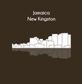 Kingston, Jamaica city silhouette