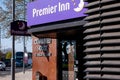 Entrace To A Premier Inn Hotel With No People Royalty Free Stock Photo