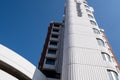 High Rise Premier Inn Hotel Painted White Against A Clear Blue Sky With No People Royalty Free Stock Photo