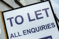 Estate Agent To Let Sign For A Commercial Property Royalty Free Stock Photo