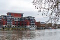 Riverside Walk promenade by the River Thames in Kingston, England