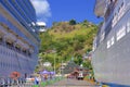 Kingstown and a cruise port in St Vincent, Caribbean