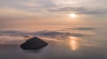 Kinira island in sunrise, Greece