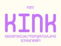 Kink font. Vector alphabet Royalty Free Stock Photo