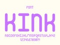 Kink font. Vector alphabet