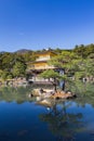 Kinkaku-ji called Golden Pavilion is a Zen Buddhist temple i Royalty Free Stock Photo