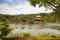 Kinkaku-ji, the Golden Pavilion, The famous buddhist temple in Kyoto, Japan