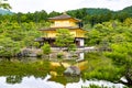 Kinkaku-ji or Rokuon-ji, Golden Pavilion, Zen Buddhist temple in Kyoto, Japan. Royalty Free Stock Photo