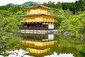 Kinkaku-ji or Rokuon-ji, Golden Pavilion, Zen Buddhist temple in Kyoto, Japan. Royalty Free Stock Photo