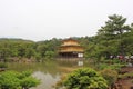 Kinkaku-ji or Rokuon-ji, a famous Zen Buddhist Temple, in Kyoto, Japan Royalty Free Stock Photo