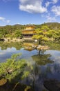 Kinkaku-ji, Temple of the Golden Pavilion, a Zen Buddhist temple, one of most popular buildings in Japan located Kyoto Royalty Free Stock Photo