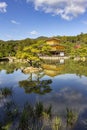 Kinkaku-ji, Temple of the Golden Pavilion, a Zen Buddhist temple, one of most popular buildings in Japan located Kyoto Royalty Free Stock Photo