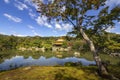 Kinkaku-ji, Temple of the Golden Pavilion, a Zen Buddhist temple, one of most popular buildings in Japan located Kyoto Royalty Free Stock Photo