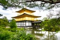 Kinkaku-ji Temple or Rokuon-ji, Golden Pavilion, Zen Buddhist temple in Kyoto, Japan. Royalty Free Stock Photo