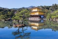 Kinkakuji Temple called The Golden Pavilion in Kyoto Royalty Free Stock Photo