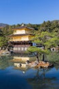 Kinkakuji Temple called The Golden Pavilion Royalty Free Stock Photo