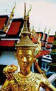 Kinnara statue at Wat Phra Kaew temple in Bangkok, Thailand