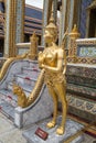 Kinnari statue in the Temple of the Emerald Buddha complex Royalty Free Stock Photo