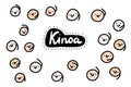 Kinoa food vegan diet hand drawn vector illustration in cartoon comic style Royalty Free Stock Photo