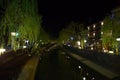 Kinosaki onsen river view at night