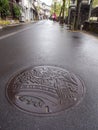 Kinosaki is small town for onsen (Japanese style public warm bat Royalty Free Stock Photo