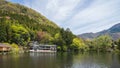 Kinrinko Lake with Mount Yufu in Oita, Yufu, Japan time lapse