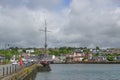 Replica mast from a Spanish galleon on the quayside overlooking Kinsale Harbour