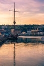 Kinsale Harbor Cork Ireland sail sailing boat ship bay reflection water Royalty Free Stock Photo