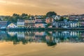 Kinsale Harbor Cork Ireland sail sailing boat ship bay reflection water Royalty Free Stock Photo