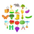 Kinsfolk icons set, cartoon style Royalty Free Stock Photo