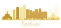 Kinshasa City skyline golden silhouette. Royalty Free Stock Photo