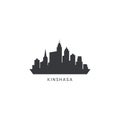 Kinshasa cityscape skyline city vector logo