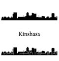 Kinshasa, Congo city silhouette