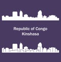 Kinshasa, Congo city silhouette