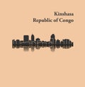 Kinshasa, Congo city silhouette