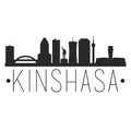 Kinshasa Congo. City Skyline. Silhouette City. Design Vector. Famous Monuments.